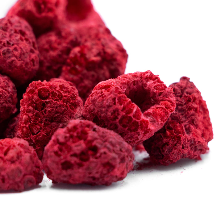 GEFRIERGETROCKNETE HIMBEEREN, 50 g ganze getrocknete Himbeeren