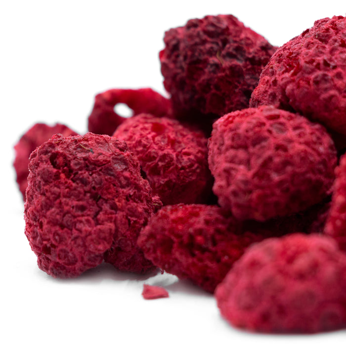 GEFRIERGETROCKNETE HIMBEEREN, 50 g ganze getrocknete Himbeeren