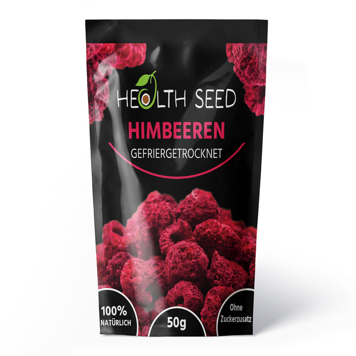 GEFRIERGETROCKNETE HIMBEEREN, 50 g ganze getrocknete Himbeeren