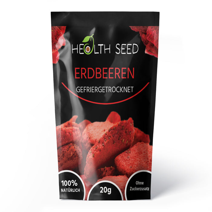 GEFRIERGETROCKNETE ERDBEEREN, 20g Früchte in Scheiben Erdbeerchips