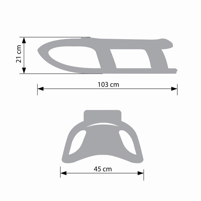 Luge pour enfants, toboggan en plastique, Bullet PG, vert