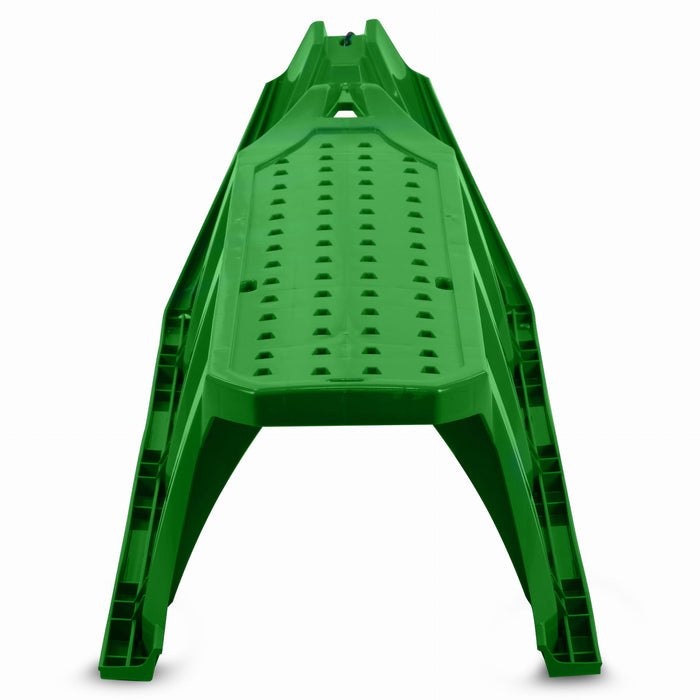 Kinderschlitten 2-Sitzer, TATRA DUO, mit Zugseil Metallkufen, Grün