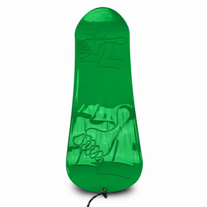 Sled board, snowboard S for children, green