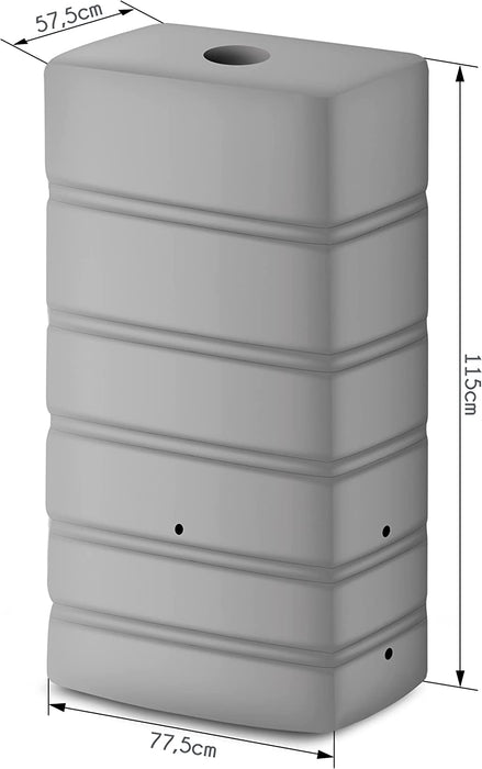Regenwassertank, Regenwasserbehälter Modern Can, Regentonne, Anthrazit 350L