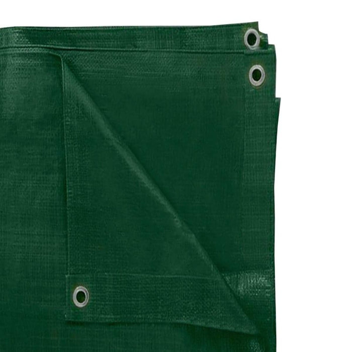 Tarpaulin fabric tarpaulin + metal eyelets 3x5m- 90 g/m² green