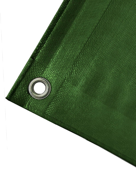 Tarpaulin fabric tarpaulin + metal eyelets 5x8 m- 90 g/m² green