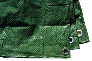 Tarpaulin fabric tarpaulin + metal eyelets 3x5m- 90 g/m² green