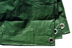 Protective tarpaulin, outdoor tarpaulin, fabric tarpaulin + metal eyelets 6x12 m- 90 g/m² green