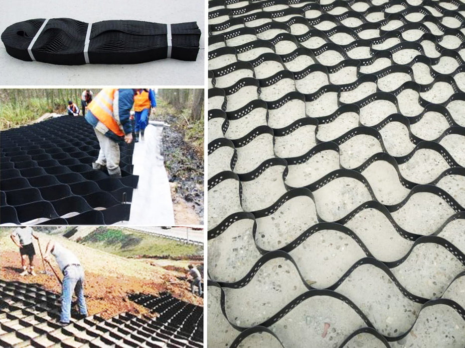 Geogrid height 10 cm - section 2.4 x 6.2 m