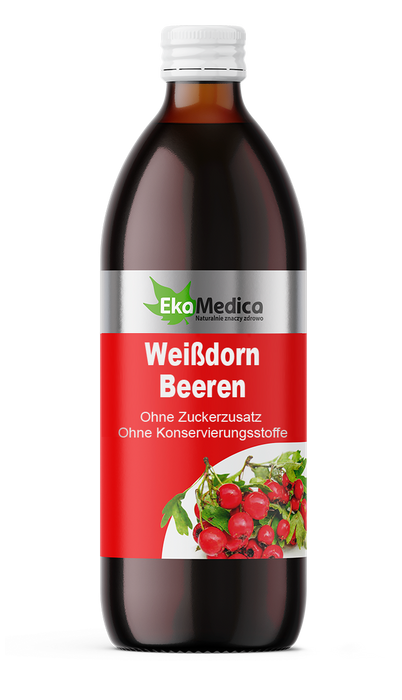 Weißdorn Beeren Saft EkaMedica, Direktsaft, Vitalsaft 500 - 6000ml