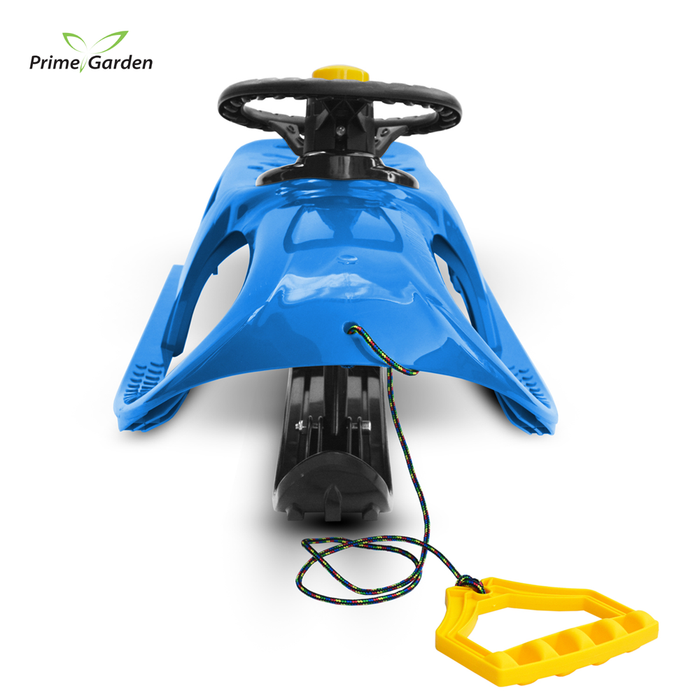 PRIMEGARDEN® MOTOSLITTA Con Volante luge pour enfants avec volant (BLEU)