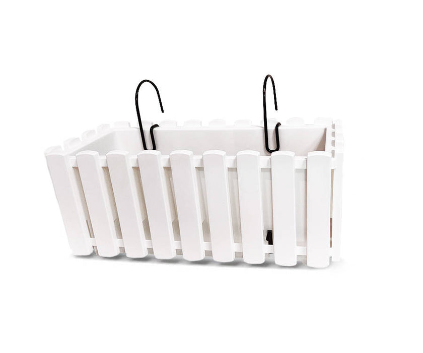 30cm White Hanging Planter Planter with Irrigation System